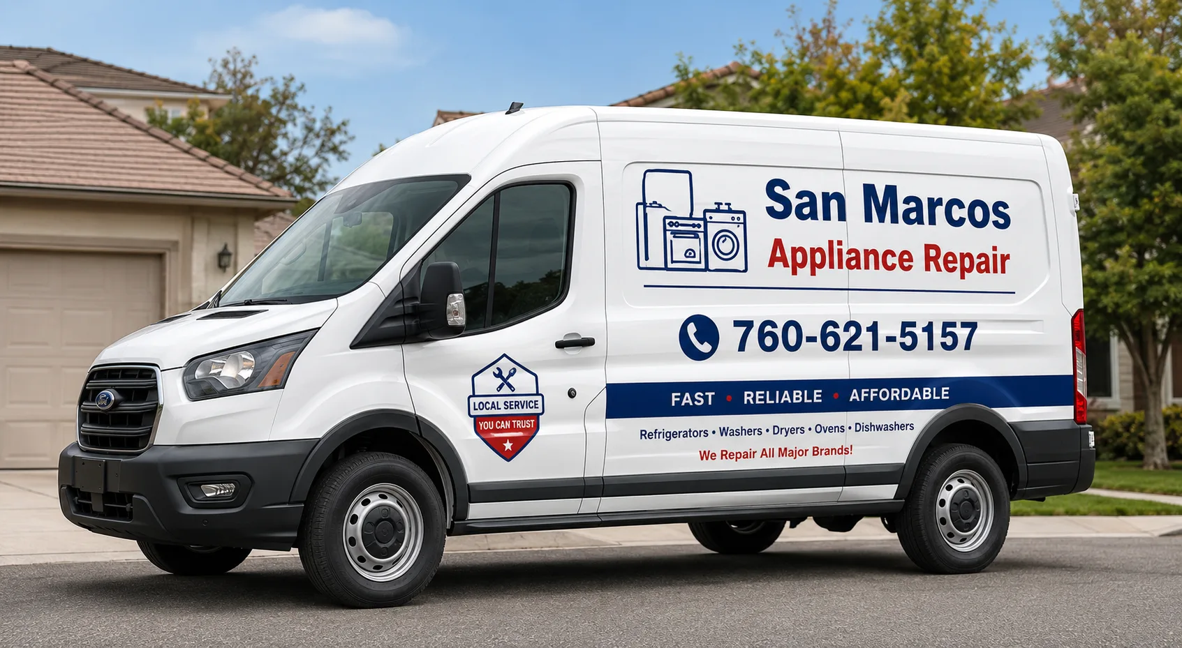 San Marcos Appliance Repair service van dispatched for a same-day repair call