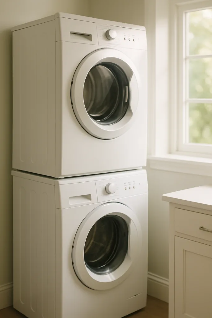 Residential washer and dryer unit