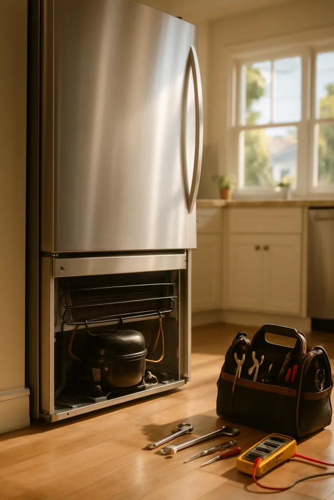Appliance repair in progress in a San Marcos, CA home kitchen